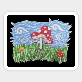 Mushroom Face Sticker